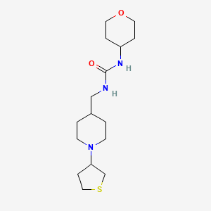 1-(tetrahydro-2H-pyran-4-yl)-3-((1-(tetrahydrothiophen-3-yl)piperidin-4-yl)methyl)urea