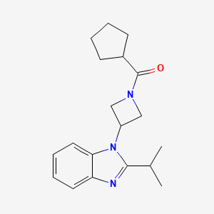 Cyclopentyl-[3-(2-propan-2-ylbenzimidazol-1-yl)azetidin-1-yl]methanone
