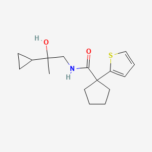 N-(2-cyclopropyl-2-hydroxypropyl)-1-(thiophen-2-yl)cyclopentanecarboxamide