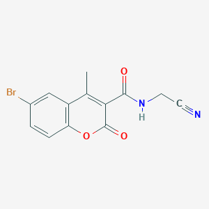 6-bromo-N-(cyanomethyl)-4-methyl-2-oxo-2H-chromene-3-carboxamide