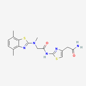 N-(4-(2-amino-2-oxoethyl)thiazol-2-yl)-2-((4,7-dimethylbenzo[d]thiazol-2-yl)(methyl)amino)acetamide