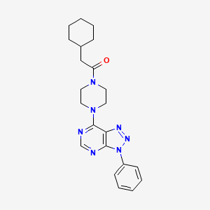 2-cyclohexyl-1-(4-(3-phenyl-3H-[1,2,3]triazolo[4,5-d]pyrimidin-7-yl)piperazin-1-yl)ethanone