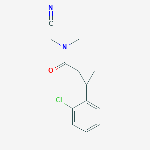 molecular formula C13H13ClN2O B3003843 2-(2-chlorophenyl)-N-(cyanomethyl)-N-methylcyclopropane-1-carboxamide CAS No. 1333646-49-3