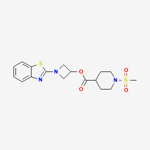 1-(Benzo[d]thiazol-2-yl)azetidin-3-yl 1-(methylsulfonyl)piperidine-4-carboxylate