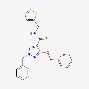 1-benzyl-3-(benzyloxy)-N-(thiophen-2-ylmethyl)-1H-pyrazole-4-carboxamide