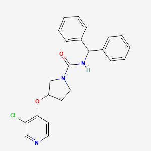 N-benzhydryl-3-((3-chloropyridin-4-yl)oxy)pyrrolidine-1-carboxamide