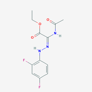 molecular formula C12H13F2N3O3 B3003859 ethyl 2-(acetylamino)-2-[(E)-2-(2,4-difluorophenyl)hydrazono]acetate CAS No. 860787-57-1