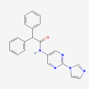 molecular formula C21H17N5O B3003861 N-(2-(1H-imidazol-1-yl)pyrimidin-5-yl)-2,2-diphenylacetamide CAS No. 1421459-91-7