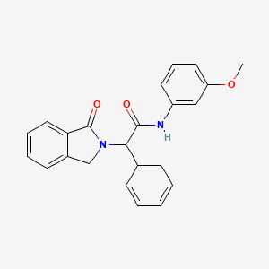 molecular formula C23H20N2O3 B3004061 N-(3-methoxyphenyl)-2-(1-oxo-2,3-dihydro-1H-isoindol-2-yl)-2-phenylacetamide CAS No. 478040-81-2