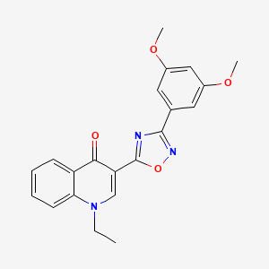 3-(3-(3,5-dimethoxyphenyl)-1,2,4-oxadiazol-5-yl)-1-ethylquinolin-4(1H)-one