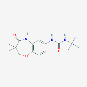 1-(Tert-butyl)-3-(3,3,5-trimethyl-4-oxo-2,3,4,5-tetrahydrobenzo[b][1,4]oxazepin-7-yl)urea