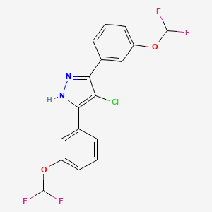 4-chloro-3,5-bis[3-(difluoromethoxy)phenyl]-1H-pyrazole