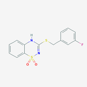 3-((3-fluorobenzyl)thio)-4H-benzo[e][1,2,4]thiadiazine 1,1-dioxide