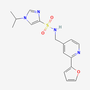 N-((2-(furan-2-yl)pyridin-4-yl)methyl)-1-isopropyl-1H-imidazole-4-sulfonamide