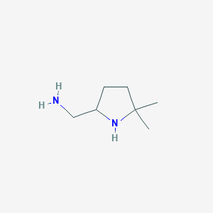 molecular formula C7H16N2 B3004125 (5,5-Dimethylpyrrolidin-2-yl)methanamine CAS No. 98433-07-9