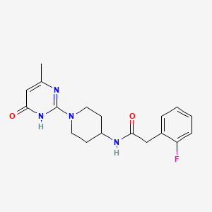 2-(2-fluorophenyl)-N-(1-(4-methyl-6-oxo-1,6-dihydropyrimidin-2-yl)piperidin-4-yl)acetamide