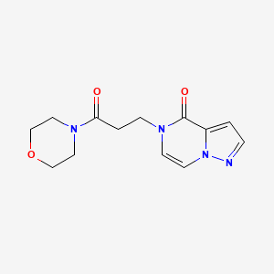 molecular formula C13H16N4O3 B3004151 5-(3-Morpholin-4-yl-3-oxopropyl)pyrazolo[1,5-a]pyrazin-4-one CAS No. 2415470-66-3