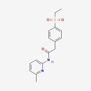 molecular formula C16H18N2O3S B3004176 2-(4-(ethylsulfonyl)phenyl)-N-(6-methylpyridin-2-yl)acetamide CAS No. 919858-64-3