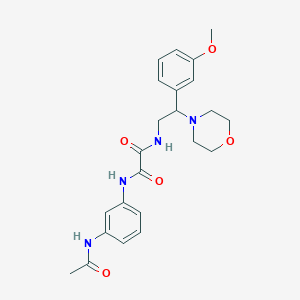 molecular formula C23H28N4O5 B3004204 N1-(3-acetamidophenyl)-N2-(2-(3-methoxyphenyl)-2-morpholinoethyl)oxalamide CAS No. 941871-09-6