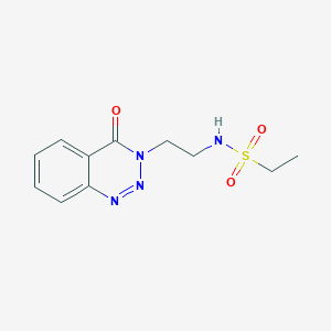 molecular formula C11H14N4O3S B3004223 N-(2-(4-oxobenzo[d][1,2,3]triazin-3(4H)-yl)ethyl)ethanesulfonamide CAS No. 2034506-12-0