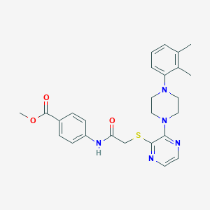 molecular formula C26H29N5O3S B3004429 Methyl 4-[2-({3-[4-(2,3-dimethylphenyl)piperazin-1-yl]pyrazin-2-yl}sulfanyl)acetamido]benzoate CAS No. 1031954-58-1