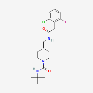 B3004433 N-(tert-butyl)-4-((2-(2-chloro-6-fluorophenyl)acetamido)methyl)piperidine-1-carboxamide CAS No. 1797296-02-6