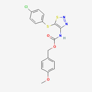 4-methoxybenzyl N-{5-[(4-chlorophenyl)sulfanyl]-1,2,3-thiadiazol-4-yl}carbamate