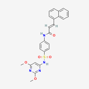 (2E)-N-{4-[(2,6-dimethoxypyrimidin-4-yl)sulfamoyl]phenyl}-3-(naphthalen-1-yl)prop-2-enamide