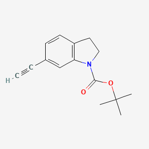 molecular formula C15H17NO2 B3004522 Tert-butyl 6-ethynyl-2,3-dihydroindole-1-carboxylate CAS No. 1158761-62-6