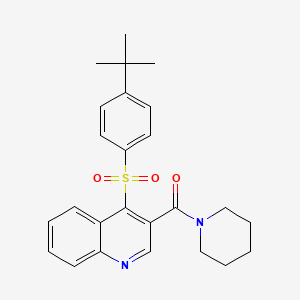 4-[(4-Tert-butylphenyl)sulfonyl]-3-(piperidin-1-ylcarbonyl)quinoline