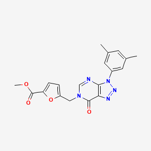 molecular formula C19H17N5O4 B3004539 methyl 5-{[3-(3,5-dimethylphenyl)-7-oxo-3H,6H,7H-[1,2,3]triazolo[4,5-d]pyrimidin-6-yl]methyl}furan-2-carboxylate CAS No. 888424-79-1