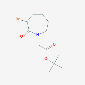 molecular formula C12H20BrNO3 B3004588 Tert-butyl 2-(3-bromo-2-oxoazepan-1-yl)acetate CAS No. 82423-89-0
