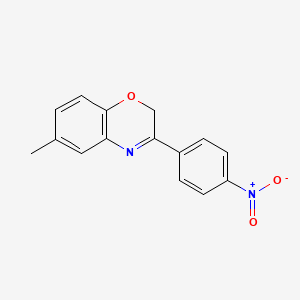 molecular formula C15H12N2O3 B3004641 6-methyl-3-(4-nitrophenyl)-2H-1,4-benzoxazine CAS No. 400078-33-3