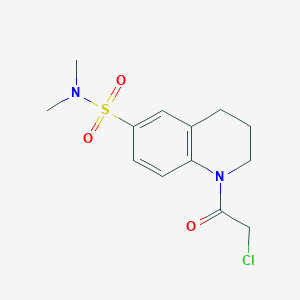 molecular formula C13H17ClN2O3S B3004659 1-(2-chloroacetyl)-N,N-dimethyl-1,2,3,4-tetrahydroquinoline-6-sulfonamide CAS No. 923794-39-2