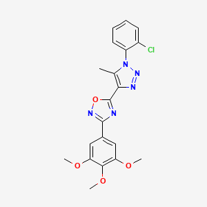5-(1-(2-chlorophenyl)-5-methyl-1H-1,2,3-triazol-4-yl)-3-(3,4,5-trimethoxyphenyl)-1,2,4-oxadiazole