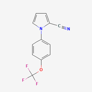 molecular formula C12H7F3N2O B3004691 1-[4-(trifluoromethoxy)phenyl]-1H-pyrrole-2-carbonitrile CAS No. 439094-22-1