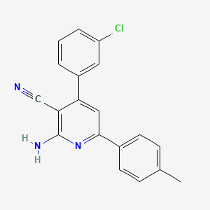 2-Amino-4-(3-chlorophenyl)-6-(4-methylphenyl)pyridine-3-carbonitrile
