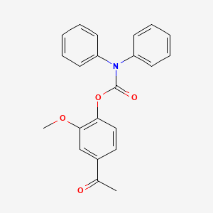 B3004729 4-Acetyl-2-methoxyphenyl diphenylcarbamate CAS No. 501104-78-5