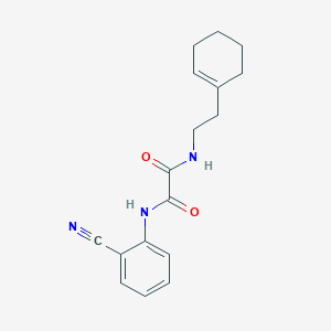 B3004789 N'-(2-cyanophenyl)-N-[2-(cyclohexen-1-yl)ethyl]oxamide CAS No. 898350-07-7