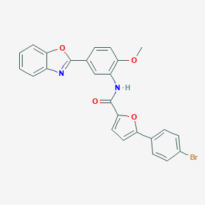 molecular formula C25H17BrN2O4 B300481 N-[5-(1,3-benzoxazol-2-yl)-2-methoxyphenyl]-5-(4-bromophenyl)furan-2-carboxamide 