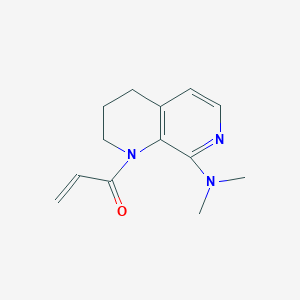 molecular formula C13H17N3O B3004822 1-[8-(Dimethylamino)-3,4-dihydro-2H-1,7-naphthyridin-1-yl]prop-2-en-1-one CAS No. 2305289-13-6