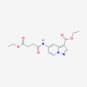 molecular formula C16H19N3O5 B3004833 Ethyl 5-(4-ethoxy-4-oxobutanamido)pyrazolo[1,5-a]pyridine-3-carboxylate CAS No. 1396864-70-2
