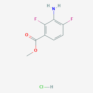 molecular formula C8H8ClF2NO2 B3004880 methyl3-amino-2,4-difluorobenzoatehydrochloride CAS No. 2460755-81-9