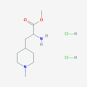molecular formula C10H22Cl2N2O2 B3004882 methyl2-amino-3-(1-methylpiperidin-4-yl)propanoatedihydrochloride CAS No. 2567498-14-8