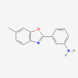 molecular formula C14H12N2O B3004901 3-(6-Methyl-1,3-benzoxazol-2-yl)aniline CAS No. 292644-37-2