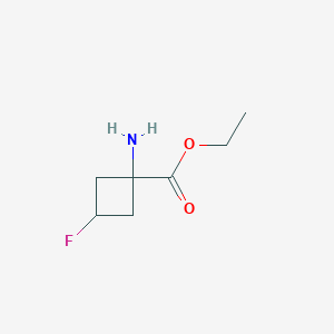 molecular formula C7H12FNO2 B3004908 Ethyl 1-amino-3-fluorocyclobutane-1-carboxylate CAS No. 2248186-49-2