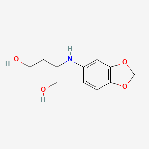 molecular formula C11H15NO4 B3004911 2-(1,3-Benzodioxol-5-ylamino)-1,4-butanediol CAS No. 329695-73-0