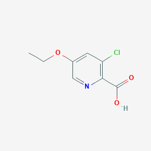 molecular formula C8H8ClNO3 B3004928 3-chloro-5-ethoxypyridine-2-carboxylic acid CAS No. 1425842-80-3
