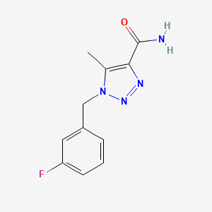 molecular formula C11H11FN4O B3004940 1-(3-fluorobenzyl)-5-methyl-1H-1,2,3-triazole-4-carboxamide CAS No. 1266846-75-6