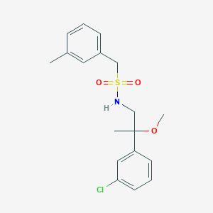 molecular formula C18H22ClNO3S B3005006 N-[2-(3-chlorophenyl)-2-methoxypropyl]-1-(3-methylphenyl)methanesulfonamide CAS No. 1795442-93-1